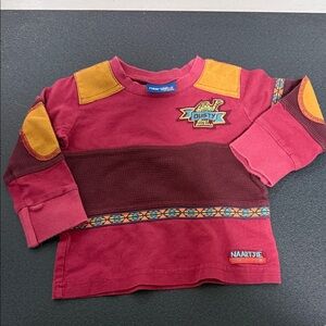 naartjie Red and Mustard Patchwork Long Sleeve Top 2014